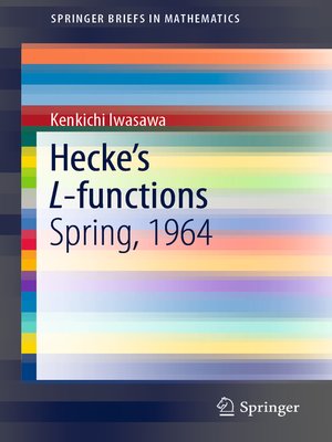 cover image of Hecke's L-functions